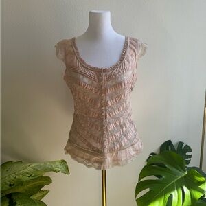 ✨sold✨Vintage bebe lace blouse